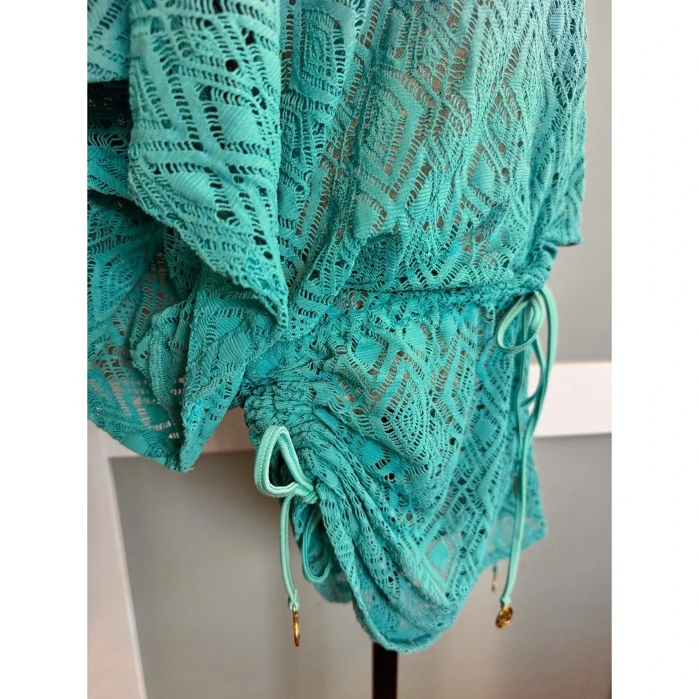 Luli Fama Miami South Beach Dress S Aruba Blue Swimsuit Cover Blue crochet